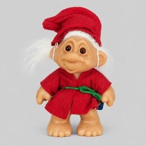 Vintage 1986 Thomas Dam Norfin Merrymakers #524 Christmas Troll Doll Tags